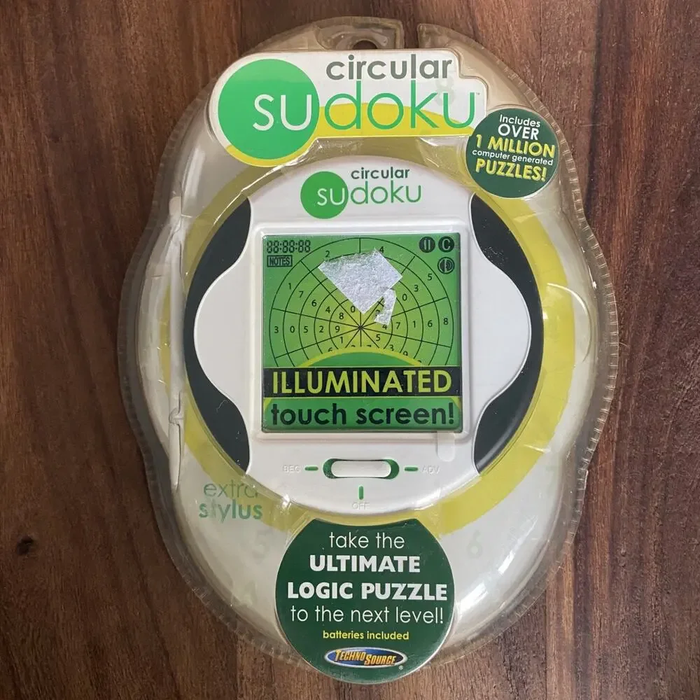 New Circular Sudoku Illuminated Touch Screen Handheld Game 2006 Techno Source